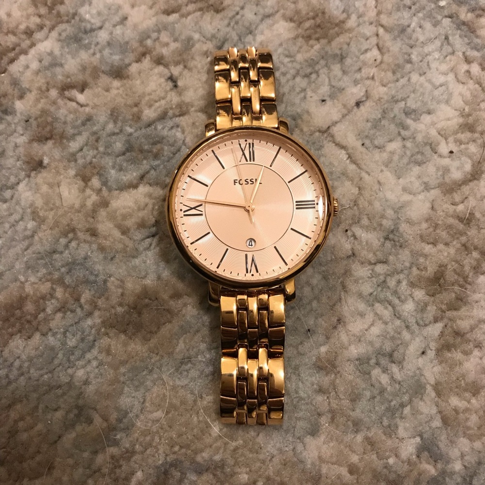 Fossil rose gold watch